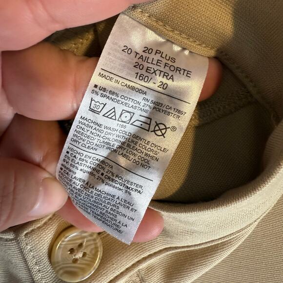 Old Navy School Uniform Ponte-Knit Jeggings, Rolled Oats, 20 Plus 877991 - Picture 7 of 8